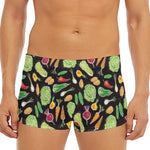 Fresh Vegetable Pattern Print Men's Short Boxer Briefs