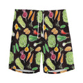 Fresh Vegetable Pattern Print Men's Athletic Shorts