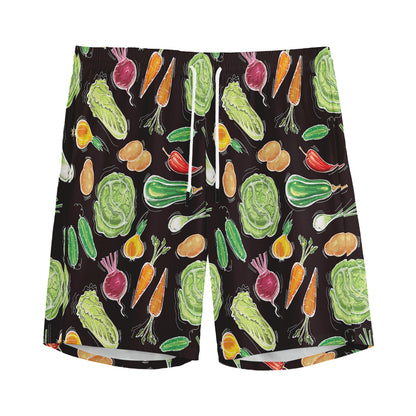 Fresh Vegetable Pattern Print Men's Sports Shorts