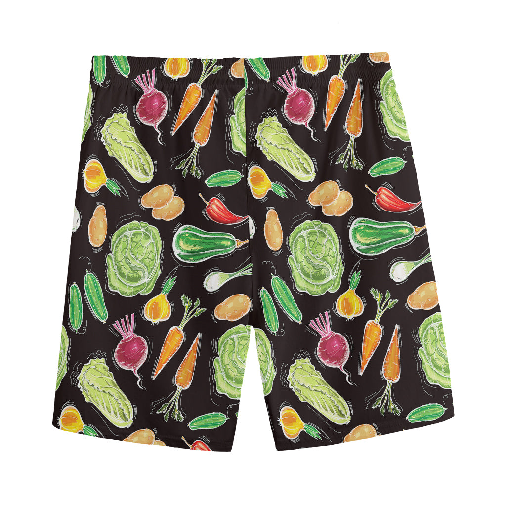 Fresh Vegetable Pattern Print Men's Sports Shorts