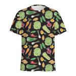 Fresh Vegetable Pattern Print Men's Sports T-Shirt