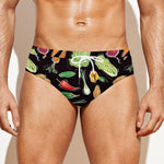 Fresh Vegetable Pattern Print Men's Swim Briefs