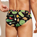 Fresh Vegetable Pattern Print Men's Swim Briefs