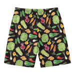 Fresh Vegetable Pattern Print Men's Swim Trunks