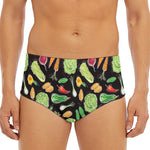 Fresh Vegetable Pattern Print Men's Triangle Swim Briefs