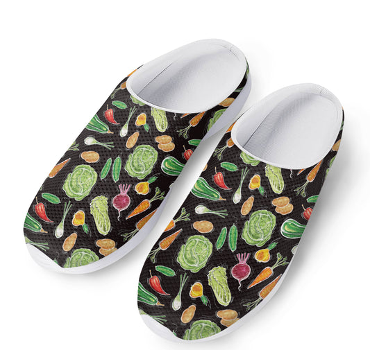 Fresh Vegetable Pattern Print Mesh Casual Shoes