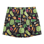 Fresh Vegetable Pattern Print Mesh Shorts
