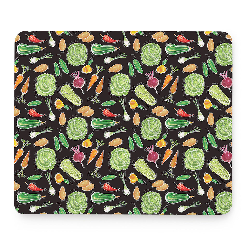 Fresh Vegetable Pattern Print Mouse Pad