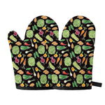 Fresh Vegetable Pattern Print Oven Mitts