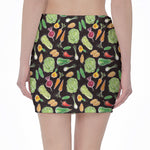 Fresh Vegetable Pattern Print Pencil Mini Skirt
