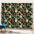 Fresh Vegetable Pattern Print Pencil Pleat Curtains