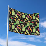 Fresh Vegetable Pattern Print Polyester Flag