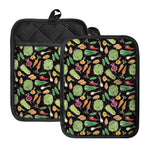 Fresh Vegetable Pattern Print Pot Holders With Pocket