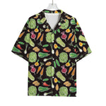 Fresh Vegetable Pattern Print Rayon Hawaiian Shirt