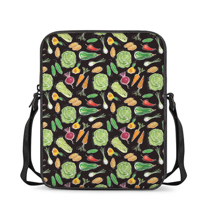 Fresh Vegetable Pattern Print Rectangular Crossbody Bag