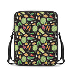 Fresh Vegetable Pattern Print Rectangular Crossbody Bag