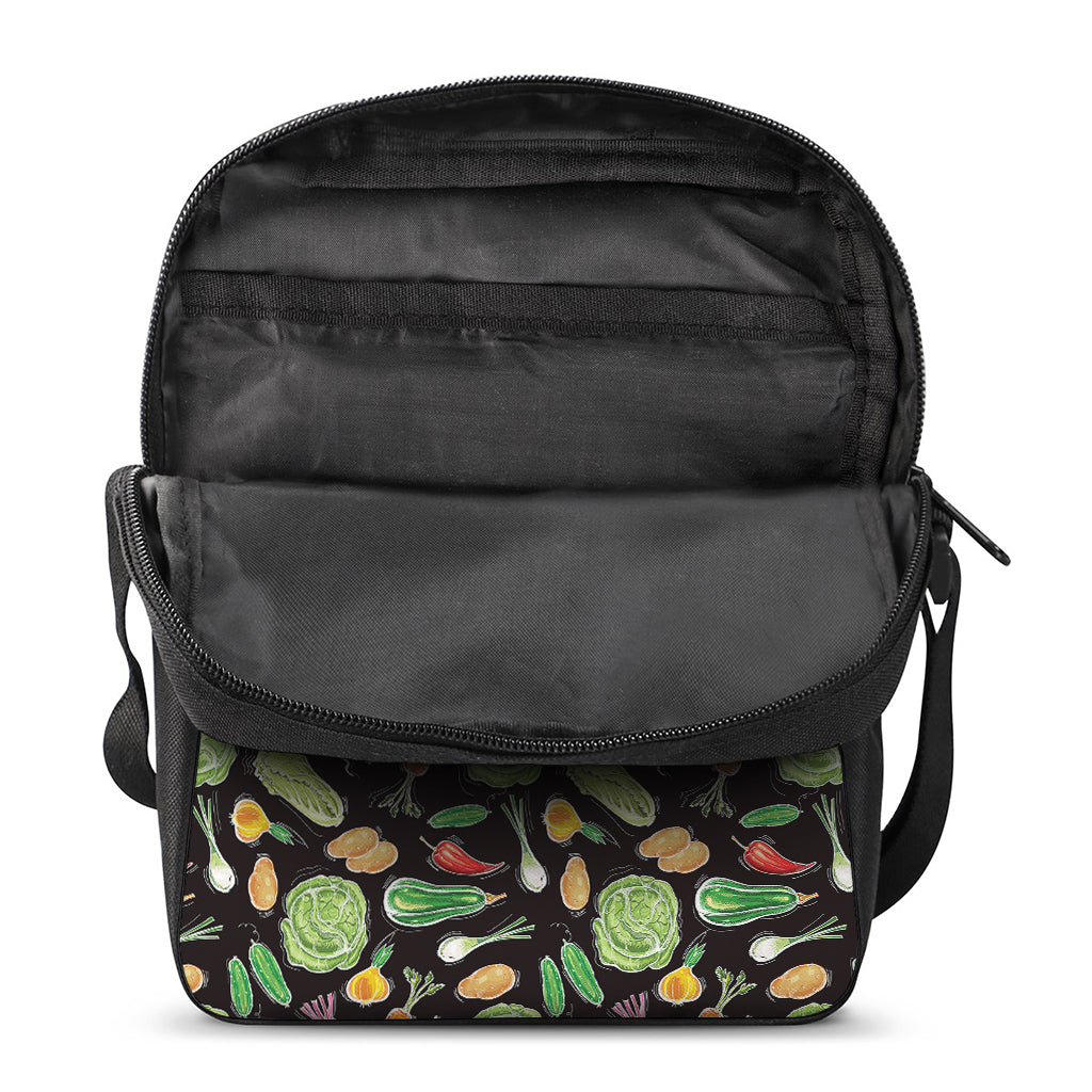 Fresh Vegetable Pattern Print Rectangular Crossbody Bag