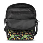 Fresh Vegetable Pattern Print Rectangular Crossbody Bag