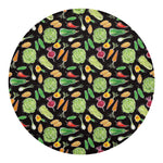Fresh Vegetable Pattern Print Round Blanket