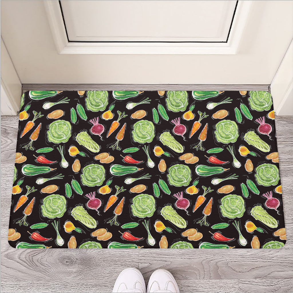 Fresh Vegetable Pattern Print Rubber Doormat