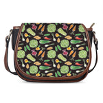 Fresh Vegetable Pattern Print Saddle Bag