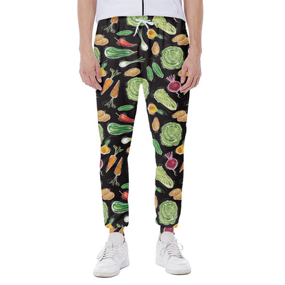 Fresh Vegetable Pattern Print Scuba Joggers