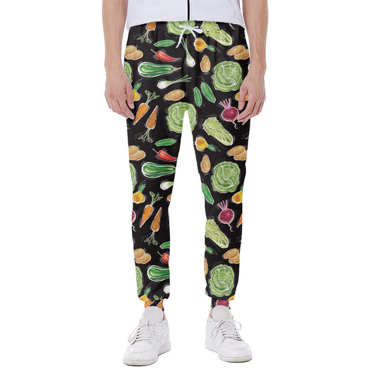 Fresh Vegetable Pattern Print Scuba Joggers