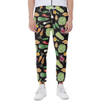 Fresh Vegetable Pattern Print Scuba Joggers