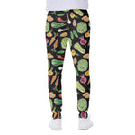Fresh Vegetable Pattern Print Scuba Joggers