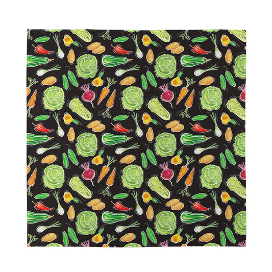 Fresh Vegetable Pattern Print Silk Bandana