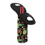 Fresh Vegetable Pattern Print Single Neoprene Wine Tote