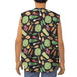 Fresh Vegetable Pattern Print Sleeveless Baseball Jersey