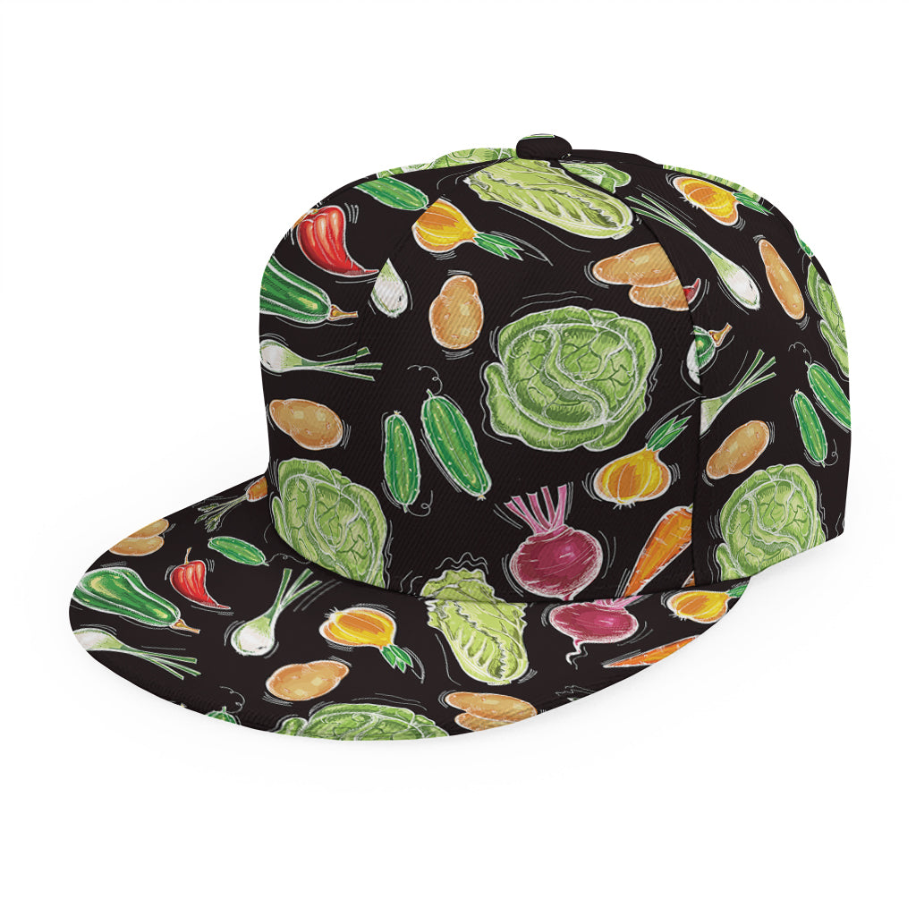 Fresh Vegetable Pattern Print Snapback Cap