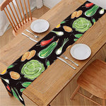 Fresh Vegetable Pattern Print Table Runner