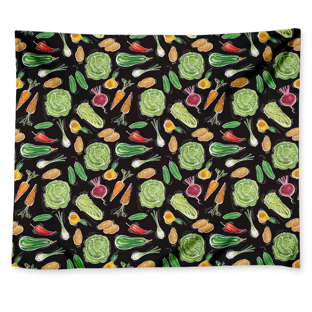 Fresh Vegetable Pattern Print Tapestry