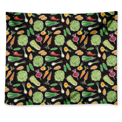 Fresh Vegetable Pattern Print Tapestry