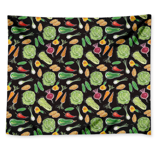 Fresh Vegetable Pattern Print Tapestry