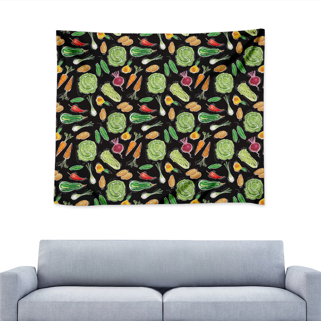 Fresh Vegetable Pattern Print Tapestry