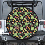 Fresh Vegetable Pattern Print Tire Cover
