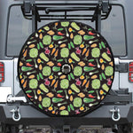 Fresh Vegetable Pattern Print Tire Cover With Camera Hole