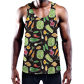 Fresh Vegetable Pattern Print Men's Workout Tank Top