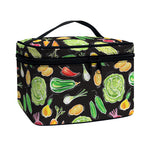 Fresh Vegetable Pattern Print Travel Makeup Bag