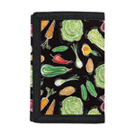 Fresh Vegetable Pattern Print Trifold Wallet