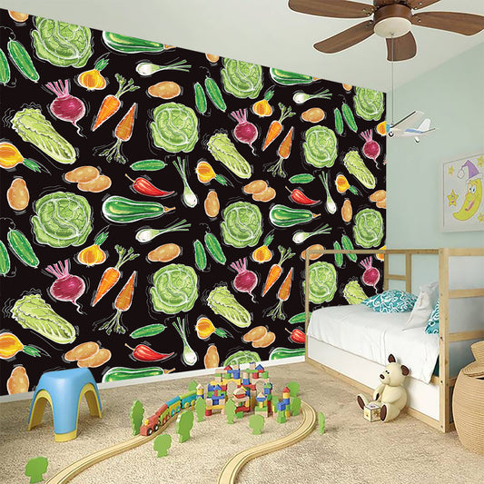 Fresh Vegetable Pattern Print Wall Sticker