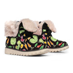Fresh Vegetable Pattern Print Winter Boots