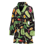 Fresh Vegetable Pattern Print Women's Bathrobe