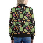 Fresh Vegetable Pattern Print Women's Bomber Jacket