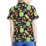 Fresh Vegetable Pattern Print Women's Polo Shirt