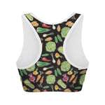 Fresh Vegetable Pattern Print Women's Sports Bra
