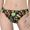 Fresh Vegetable Pattern Print Women's Thong